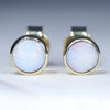 Coober Pedy White Opal 10K Gold Earrings (5 x 5mm) Code GE132