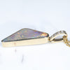 Opal Gold Pendant Side View