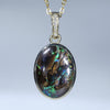 Stunning Matrix Opal Gold and Diamond Pendant