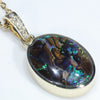 Gold Opal Pendant Side View