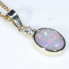 Gold Opal Pendant Side View