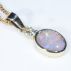 Gold Opal Pendant Side View