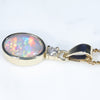 Gold Opal Pendant Side View