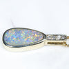 Gold Opal Pendant Side View