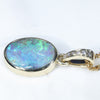 Gold Opal Pendant Side View