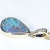 Gold Opal Pendant Side View