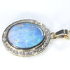 Gold Opal Pendant Side View
