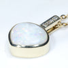 Gold Opal Pendant Side View