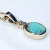 Gold Opal Pendant Side View