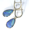 10k Gold  - Solid Black Opal - Natural Diamonds