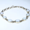 Natural Australian White Opal Gold Bracelet