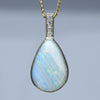 Natural Australian Boulder Opal Gold and Diamond Pendant