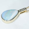 Gold Opal Pendant Side View