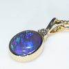 Gold Opal Pendant Side View