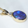 Gold Opal Pendant Side View
