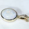 Gold Opal Pendant Side View