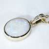 Gold Opal Pendant Side View