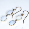 10k Gold - Solid White Opals