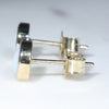 Gold Opal Studs Side view