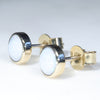 Gold Opal Studs Side View