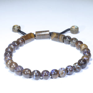 Natural Australian Opal Matrix Adjustable Bracelet