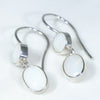 Silver Opal Earrings Side View