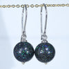 Natural Australian Sandstone Opal Matrix Silver Drop earrings