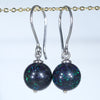 Natural Australian Sandstone Opal Matrix Silver Drop Earrings