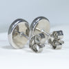 White Opal Studs rear view