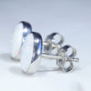Silver Opal Studs Side View