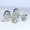Silver Opal Studs Rear View
