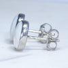 Silver Opal Studs Side View