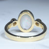 Solid Opal Gold Ring Rear View