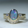 Beautiful 18k Gold Opal Engagement Ring Set