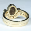Solid Opal Engagement Ring Rear View