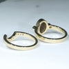 Australian Solid Boulder Opal & Diamond 18K Gold Engagement and Wedding Ring Set - Size 7 US Code DWB19