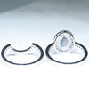 Both 14k White Gold and Opal Rings Rear View