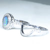 14k Gold - Solid Crystal Opal - Natural Diamonds