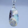 Natural Australian Boulder Opal Silver Pendant