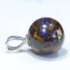 Australian Boulder Matrix Opal Silver Pendant with Silver Chain (13mm x 13mm) Code - SB24