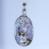 Natural Australian Boulder Opal Sliver Pendant