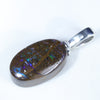 Silver Opal Pendant Side View