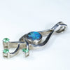 Solid Opal Silver Pendant Side View