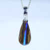 Australian Boulder Opal Silver Pendant with Silver Chain (13mm x 7mm) Code - ESP89