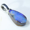 Australian Boulder Opal Silver Pendant with Silver Chain (13mm x 7mm) Code - ESP89