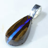 Australian Boulder Opal Silver Pendant with Silver Chain (13mm x 7mm) Code - ESP89