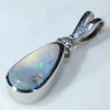 Sterling Silver - Solid Boulder Opal - Natural Diamond