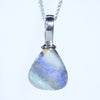 Natural Australian Boulder Opal Silver Pendant