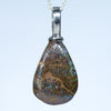 Natural Australian Boulder Matrix Opal Silver Pendant