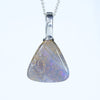 Natural Australian Boulder Opal Silver Pendant